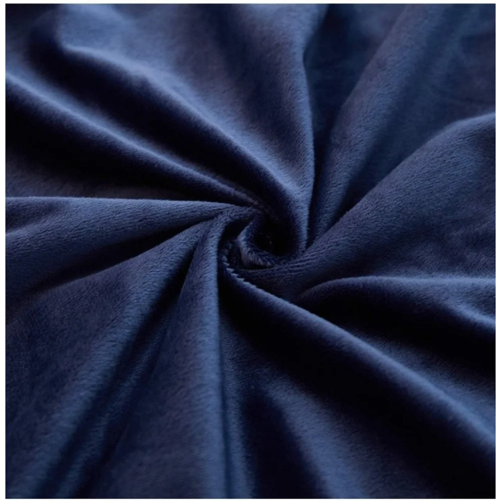 Rectangular Velvet Pillow Cover In Navy Blue set of 4